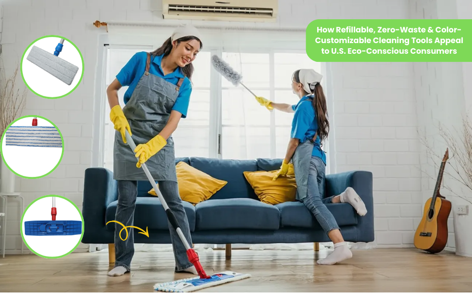 Refillable, Zero-Waste & Color-Customizable Cleaning Tools for Eco-Conscious U.S. Homes